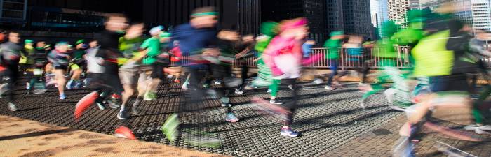 Runners on course