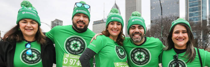 Participants at the 2025 Bank of America Shamrock Shuffle