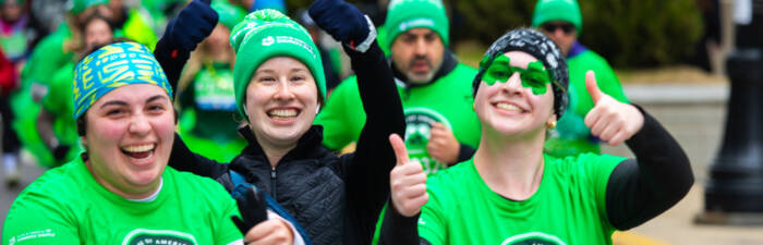 Participants running the 2025 Bank of America Shamrock Shuffle
